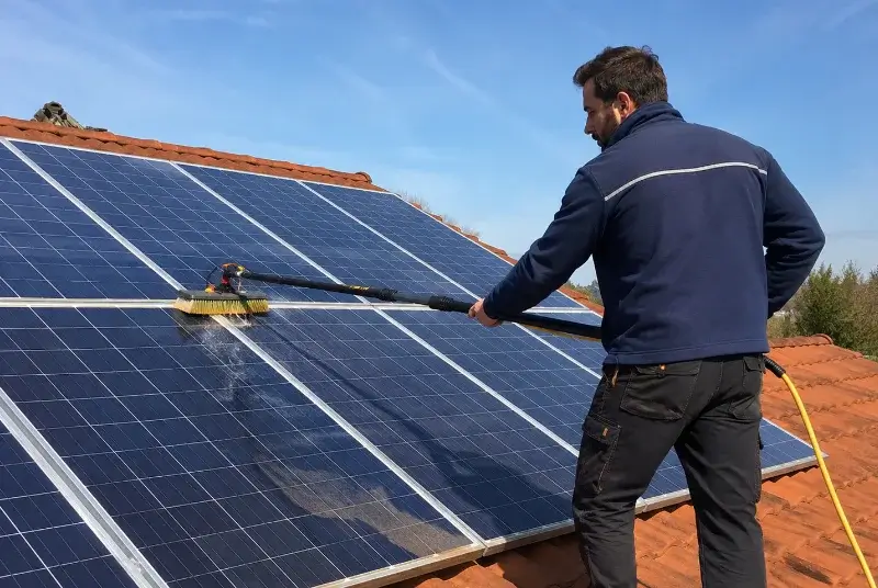 Nettoyage et entretien de panneaux solaires à Passa